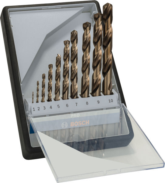 BOSCH PRO Stainless Steel HSS-Co Spiralbohrer-Set, 10-tlg. BOSCH PRO Stainless Steel HSS-Co Spiralbohrer-Set, 10-tlg.