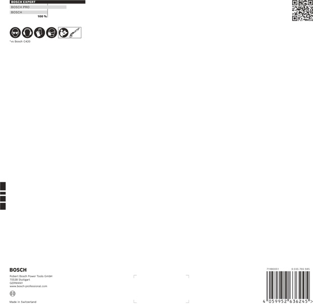 BOSCH EXPERT C470 Schleifblatt, 225mm, K180, 19 Löcher, 5-tlg.