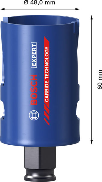 BOSCH EXPERT Construction Material Power Change Plus Lochsäge, 48 x 60 mm