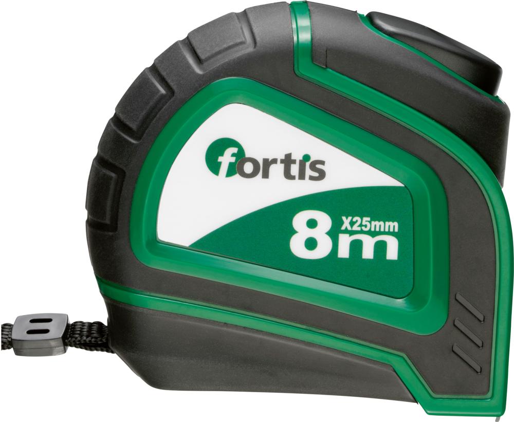 FORTIS Taschenbandmaß Bandstopp 8mx25 mm FORTIS