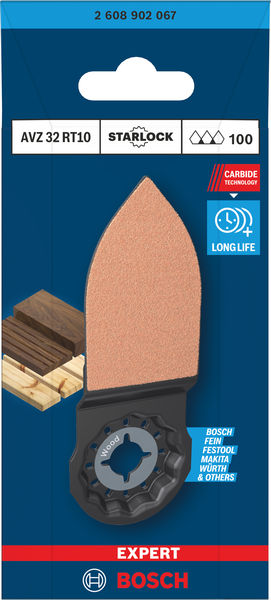 BOSCH EXPERT AVZ 32 RT10 Schleiffinger, 32 x 53 mm