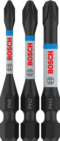 BOSCH PRO PH Impact Bit Set, 55 mm, 3-tlg