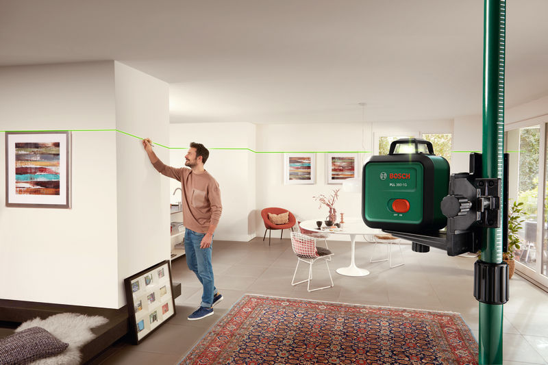BOSCH Linienlaser PLL 360-1G, 1 x Akku BA 3.6V 2.0Ah